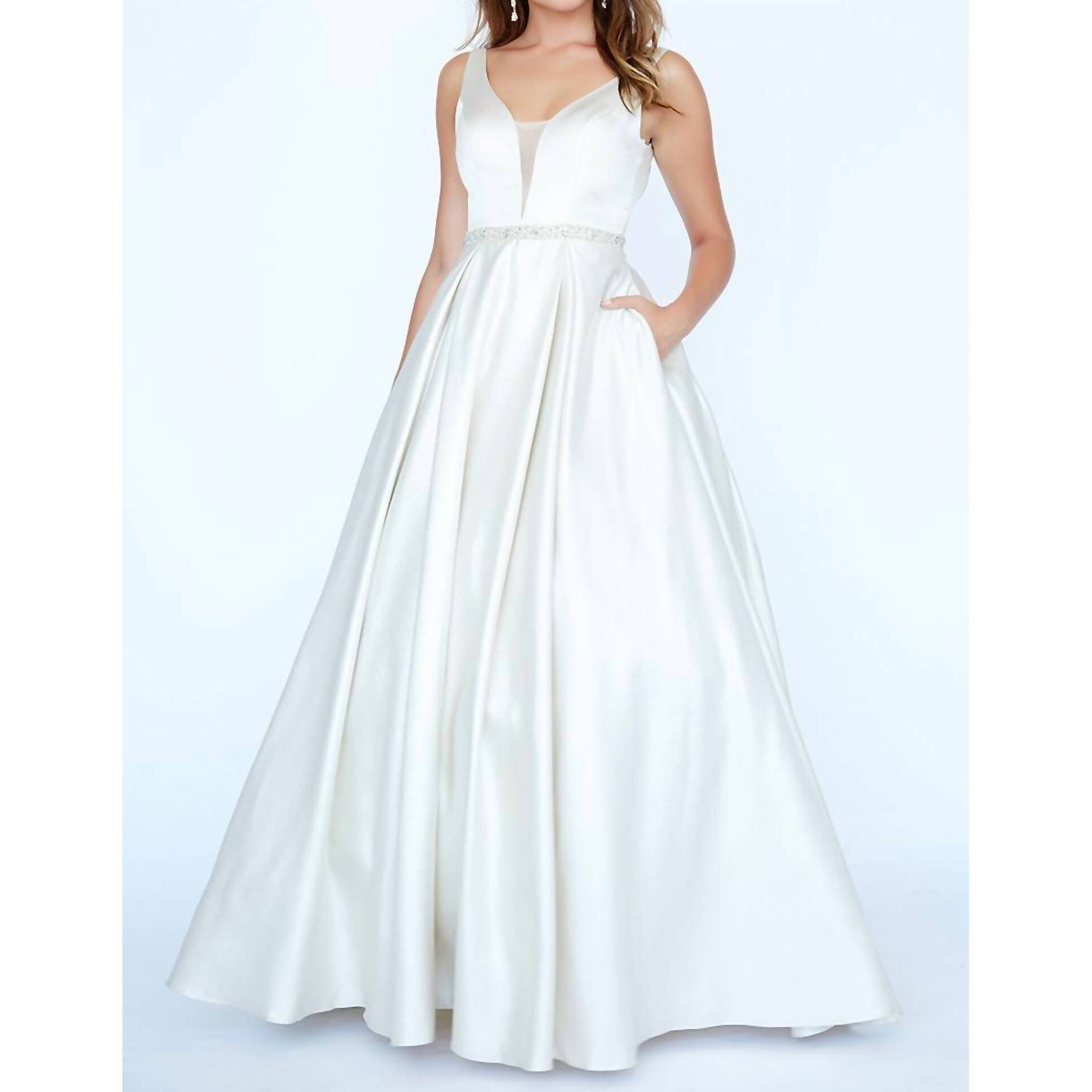 New Jolene Glitter Taffeta Dress In Ivory